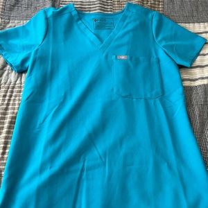 FIGS Catarina Scrub Top- Teal